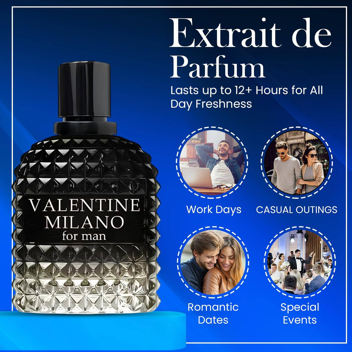Valentine Milano Colonia para Hombre 3.4oz/100ml eau de parfum